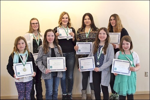 Eagle Hills Multiple 4-H Club at the district speeches event.