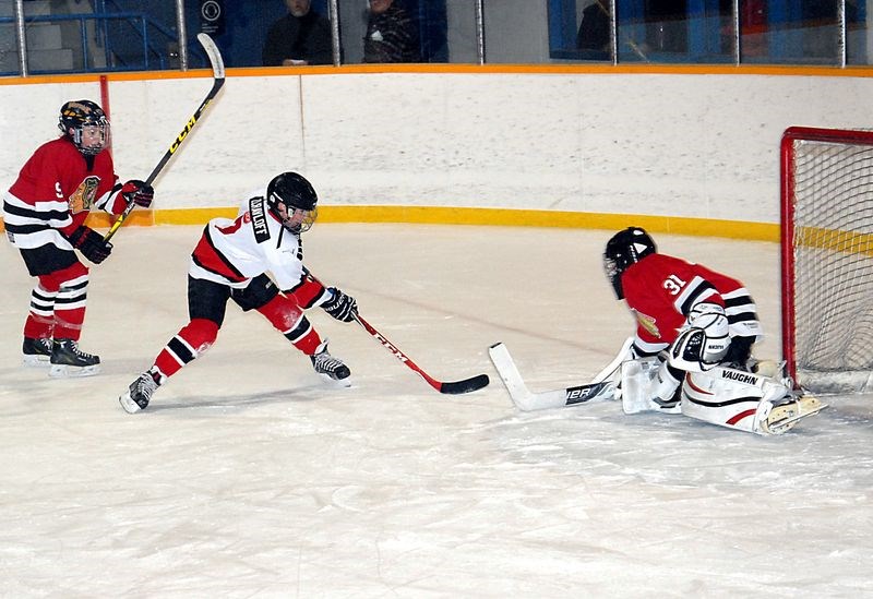 Dawson Zurloff took a shot at the Wapella netminder in the March 8 home game.