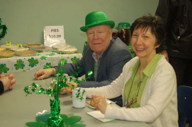 Dale and Norma Appel enjoyed socialiazing and eating pie at the St. Patrick's Day pie social and card party in Sturgis on March 12.