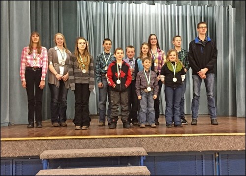 Medal winners at the District No. 29 4-H public speaking competition. Photos submitted