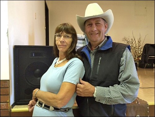 Cowboy poet Phyllis Rathwell and husband Larry Miller from Elkwater, Alta. at Mayfair Hall.