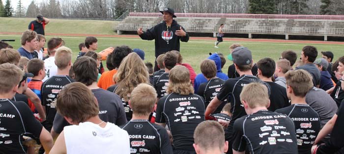 Coach John Bankhead of Bankhead Sports Academy was impressed with the work ethic and talent he saw from local Yorkton athletes this past weekend while running the Bankhead Sports Academy football camp/