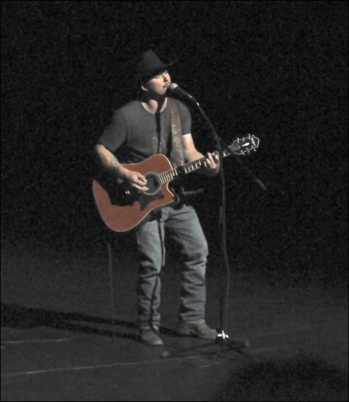 One of the upcoming season shows at the Dekker Centre will be a night with Saskatchewan Country All Stars, including Brock Andrews of Wilkie, Erin Hill of Medstead, Bruin Eberle of the Battlefords, Mandy Ringdal of Hawarden and Brody Siebert of Spiritwood. Above, Siebert performs at the season reveal Monday. Photos by Jayne Foster