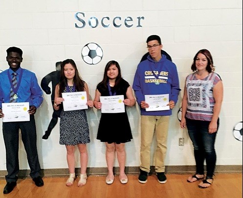 Soccer: MVP – Narcisse Mbwebwe and Tishara Bear; top defensive – Stanko Maslovski and Sydney Geering; top offensive – Caden James and Rachel Zanyk; rookie – Juleus Moosomin and Trisha Pangcoga.