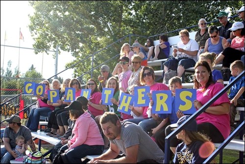 Fans of the home team Unity Panthers showed their support for the team in their championship run at the U12 Provincial girls softball event in Unity July 8 weekend. Photo courtesy Karalyn Brown