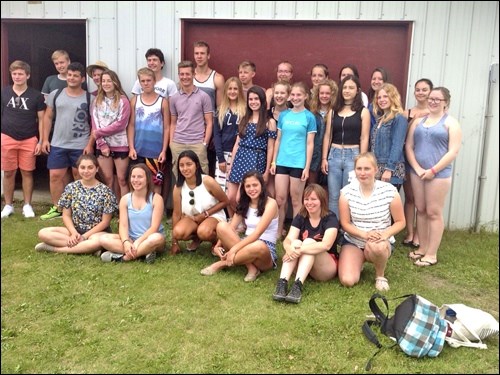 North Saskatchewan District Lions exchange students gathered at Meota on July 20. Photo submitted by Lorna Pearson