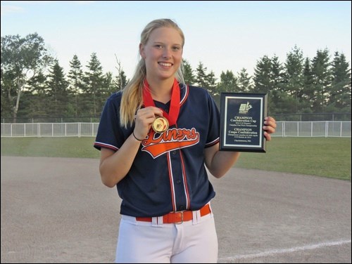 Jensen Chorney was part of the winning U18 softball team, the Lloydminster Liners, who won the Confederation Cup in Charlottetown, PEI, Aug. 13.