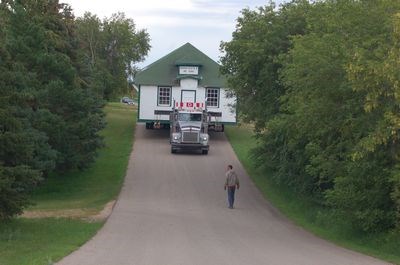 Aaron Bartch of Aaron's Building Movers oversaw the moving and relocation of the Brookeview School. The company moved the school at no charge from its original location 12 miles southwest of Sturgis to the Sturgis Station House Museum.