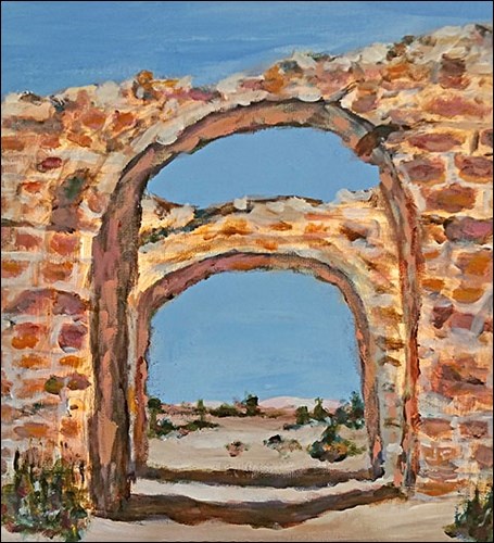 Joe Campbell, The Old Gate, acrylic on canvas.