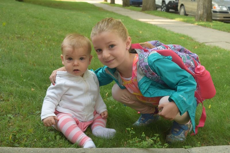 At eight months of age, Bexleigh Thurlow of Kamsack said goodbye to her sister Taylor on September 1, when she went to her first day of classes in Grade 1 at the Victoria School in Kamsack.