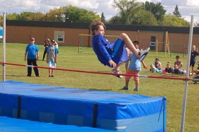 Brady Kashuba soared to new heights during the high jump event.