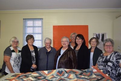 Members of A Common Thread who were at the meeting on September 16 were, from left: Vivian Krakowski, Oney Pollock, Sandi Deacon-Rogers, Diana Smorodin, Janet Hill, Julie Kraynick, Doris Kopelchuk, and Claudette Hanson.