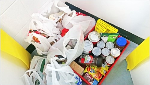 When UCHS heard the call out from the Unity food bank looking for donations to replace depleted supplies from a month of high demand, the school added it to their welcome week activities, challenging intramural houses to see which team could bring in the most product, with the winning team awarded bonus points