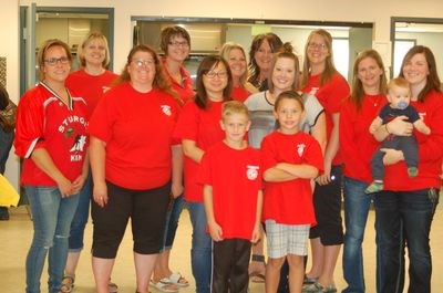 Members of the Sturgis Kinette club, from left, are: Kirsten Peterson, Katrina Wasylenchuk, Donna Hamilton, Kim Ryczak, Amie Coleman, Braysn Konkel, Trae Petersson, Tammy Wenc, Andrea Tonn, Megan Morton, Lisa Serdachny, Stacey Boychuk and Morgan and Jacob Seghers.