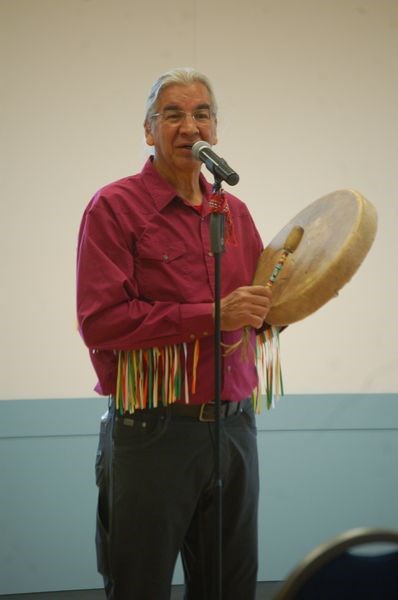 Joesph Naytowhow shared his experiences growing up in a residential school.