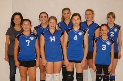 The Preeceville School junior girls volleyball team won the Sturgis tournament on September 24. From left, were: (back row) Arlene Prestie, Makenna Petryshyn, Emily Prestie, Jillian Tonn and Claire Giddings, and (front) Katryna Englot, Kate Covlin, Morgan Mitchell and Kiera Balyski. Unavailable for the picture were Lezlie Morales, Skylar German and Jana Irelandez.