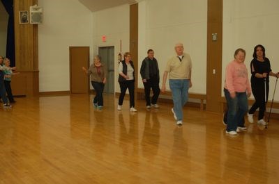 The Preeceville walking program began at the Preeceville Community Hall on November 2 and averages 15 to 20 participants each walking day.