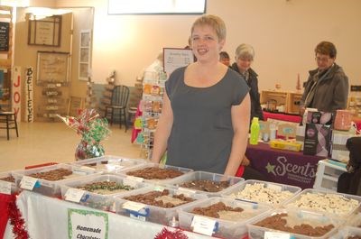 Belinda Bocking sold home-made chocolates at the Snowflakes and Sugar Plums Christmas craft sale.