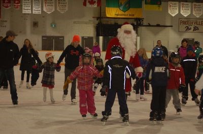 The Skate with Santa event was a huge success with more than 100 children taking advantage of the opportunity to skate with Santa Claus during the Skate with Santa event in Preeceville on December 2.