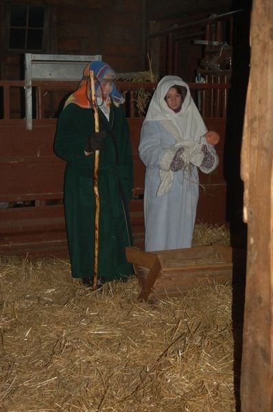 The Christmas barn service featured Mary (Kiera Balyski), Joseph (Reagan Dobson) and their newborn baby.