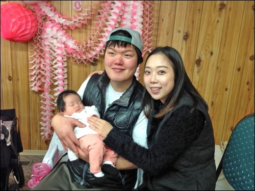 The Kim family: Eden Kim, Gloria Jang and Haena Kim.