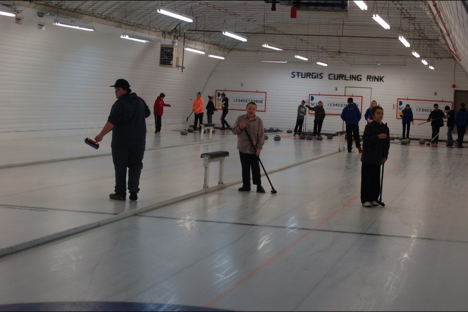 Junior curling teams from Sturgis, Preeceville, Canora and Norquay had fun playing a mini bonspiel in Sturgis prior to districts that were held January 27 and 28 in Yorkton.