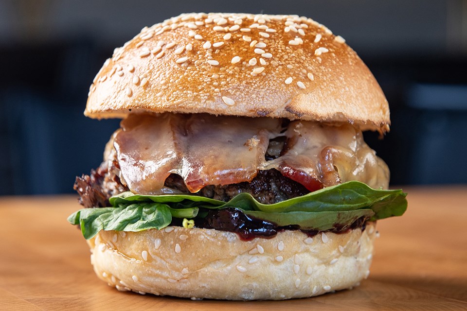 Bison Swiss - The famous Bison Swiss burger, made right in Edmonton from local Alberta ingredients.