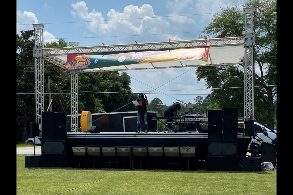 Spoken Word Poems being delivered at the Juneteenth Food & Music Festival. Photo by Ja'Kori Cope.