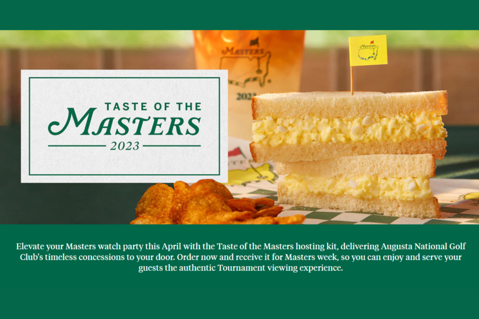 Augusta National 'Taste of the Masters' Watch Party Hosting Kit Grice