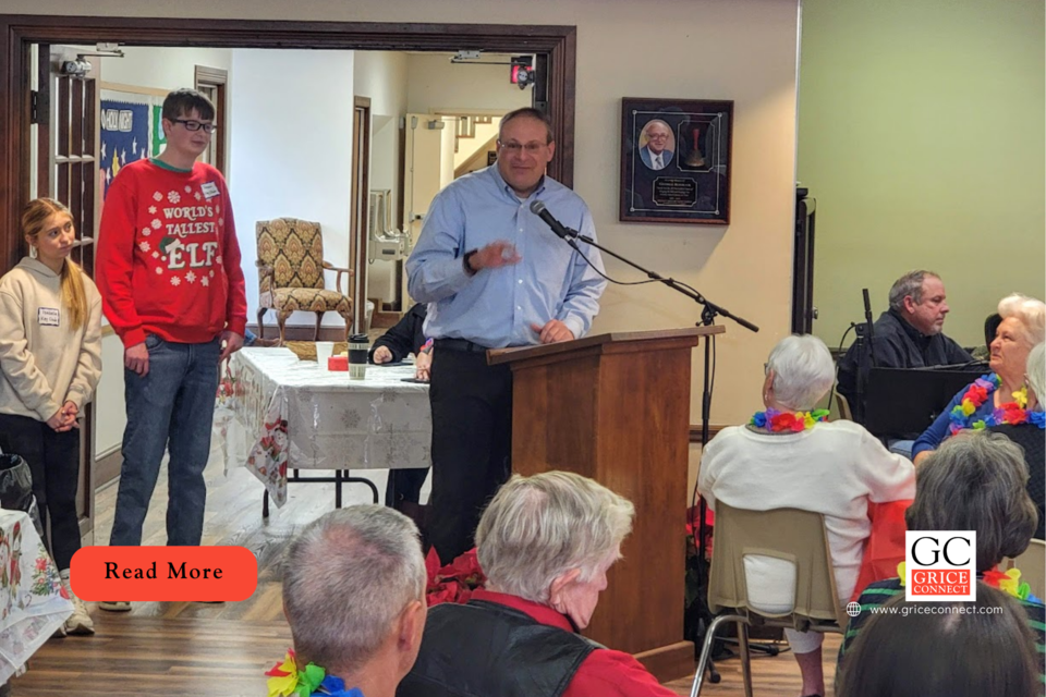 Reverend Kirk Hagan, pastor of Brooklet Community Church speaking