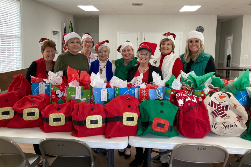 The Brooklet Garden Club provided Christmas for 12 foster children, and prepared treat bags for local nursing homes and assisted living facilities in Bulloch County.