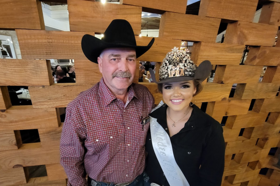 Danny Hedrick owner of Hedrick Rodeo and Anna Woosley, Miss Rodeo