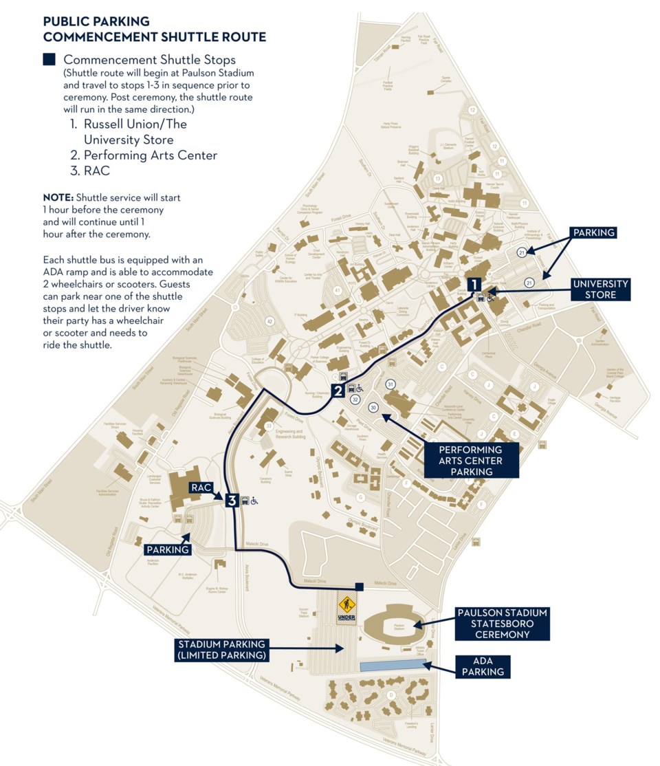 statesboroshuttlemap-commencement-spring2023