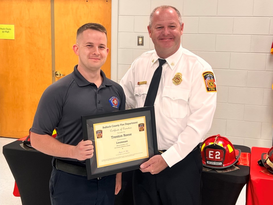 Celebrating Excellence: Bulloch County Fire Department holds promotion ...