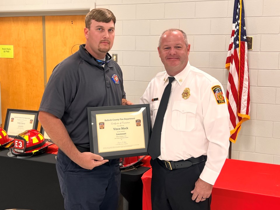 Celebrating Excellence: Bulloch County Fire Department holds promotion ...