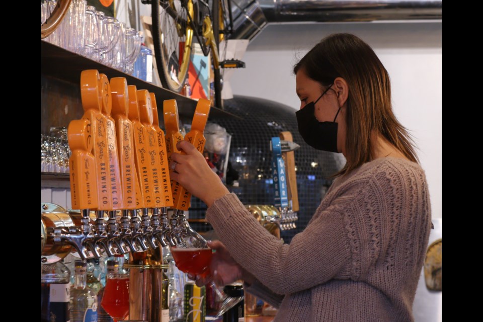 There were plenty of pints on hand for Guelph Beer Day on Saturday, including here at Fixed Gear Brewery. 