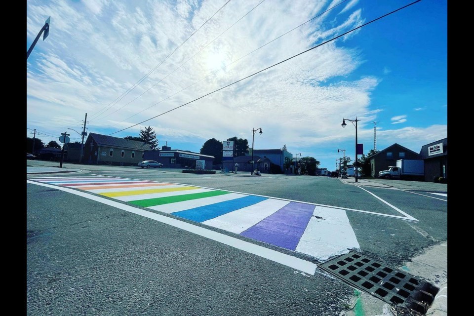 The Harriston rainbow crosswalk was the first in Wellington County.