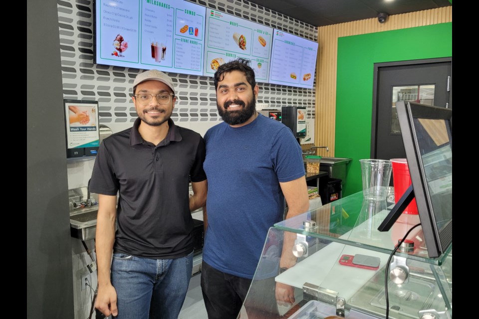 (left to right) Param Patel and Prinjay Kothiya, co-owners of the Arthur Sandwich House. 