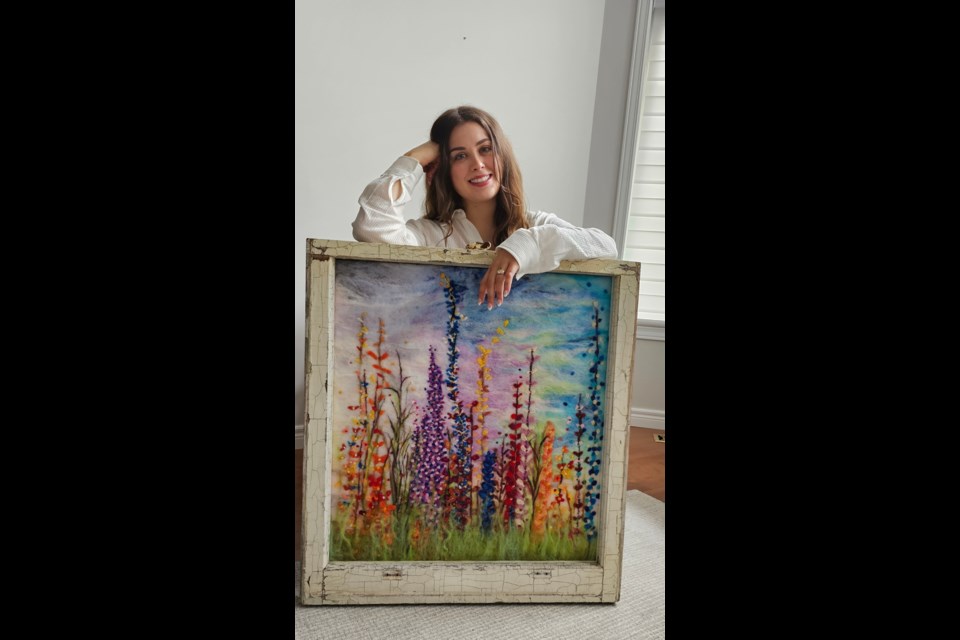 Gianna McGrath, the wool painter behind GEMmade Designs, uses her self taught techniques to create landscapes made entirely from wool.  