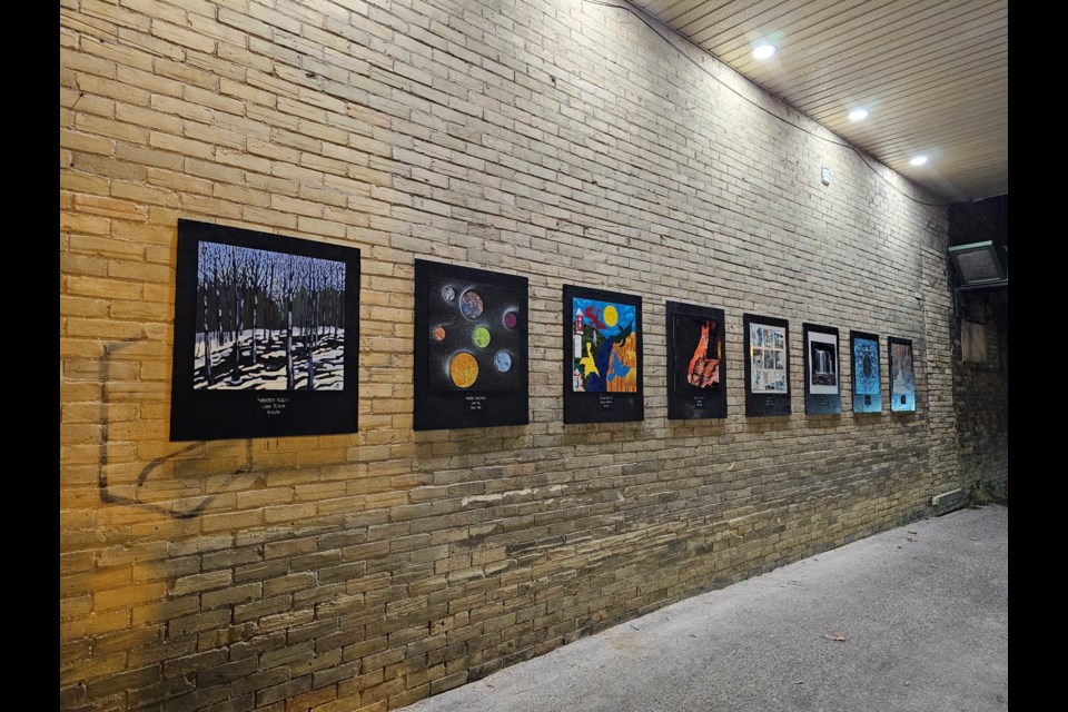 The outdoor gallery at the HHDS gallery in Mount Forest. 