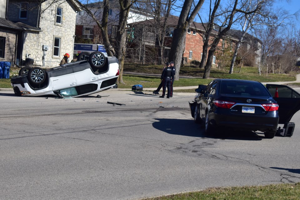 Updated Multiple injuries reported after two vehicle rollover