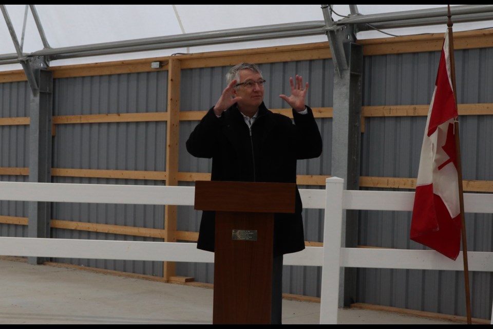 MP Lloyd Longfield announced the monetary support for the Erin Agricultural Society.