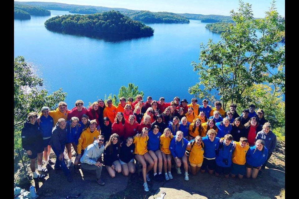 The UGDSB Beyond Borders cohort at Camp Tawingo in Huntsville.