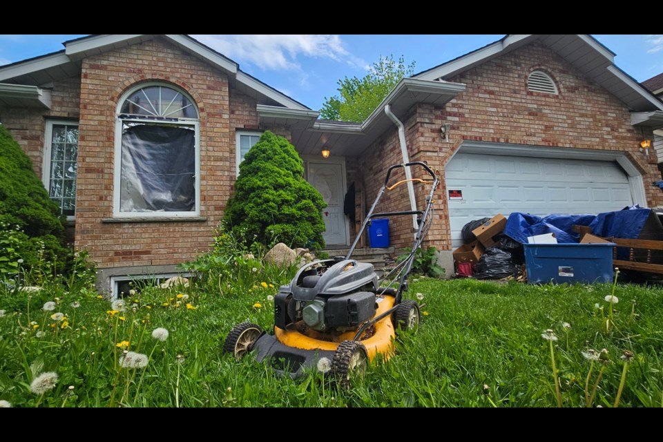 A Guelph man says he can't move into his first house because of alleged squatters.