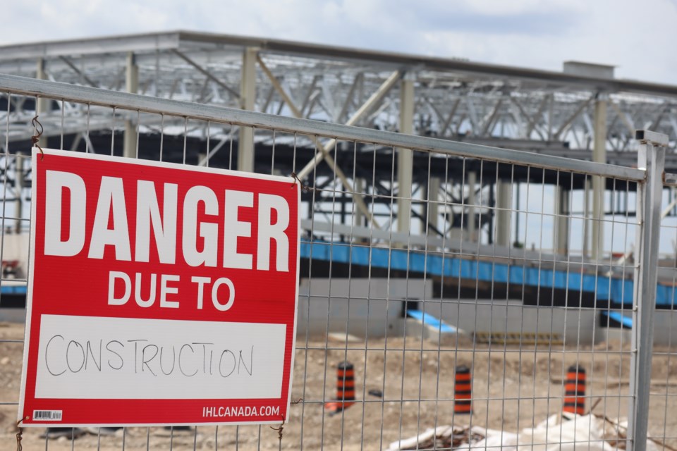 Construction is underway at 25 Poppy Dr. the site of the South End Community Centre.