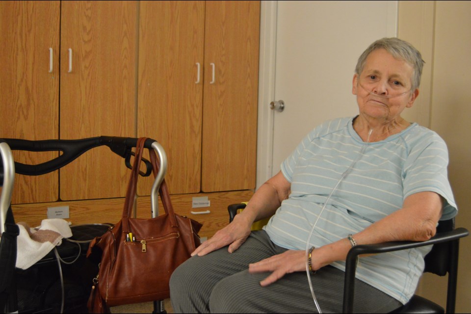 Mary Dolderman inside her room at LaPointe-Fisher Nursing Home at 271 Metcalfe St.