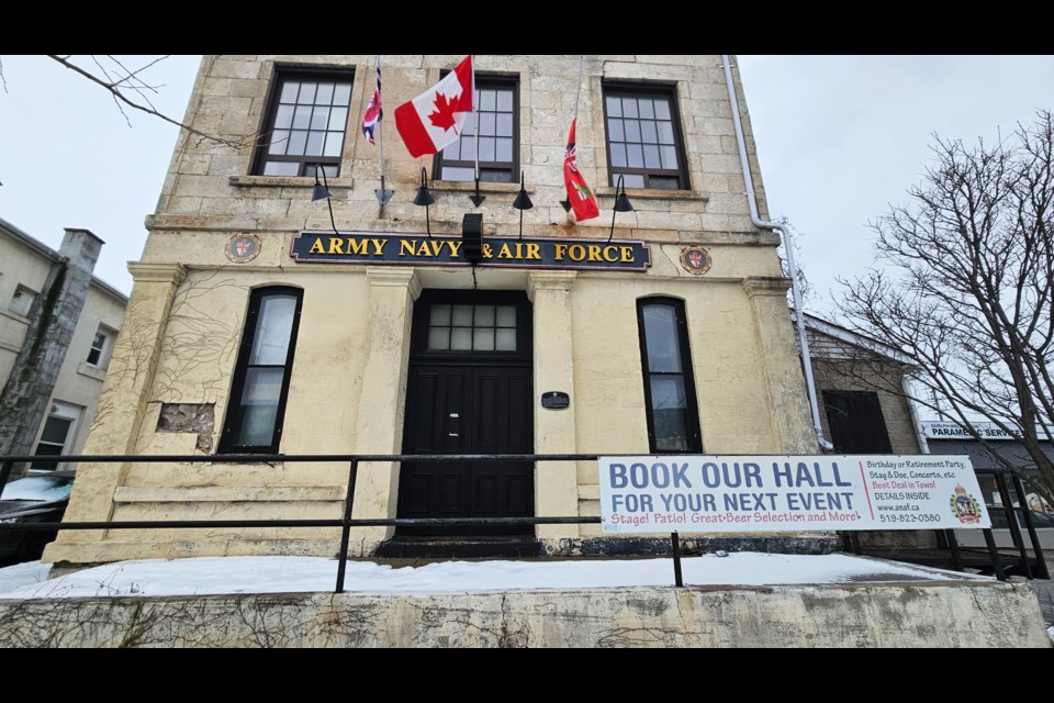 Army Navy and Air Force Veterans' Club 344 is found at 32 Gordon St.