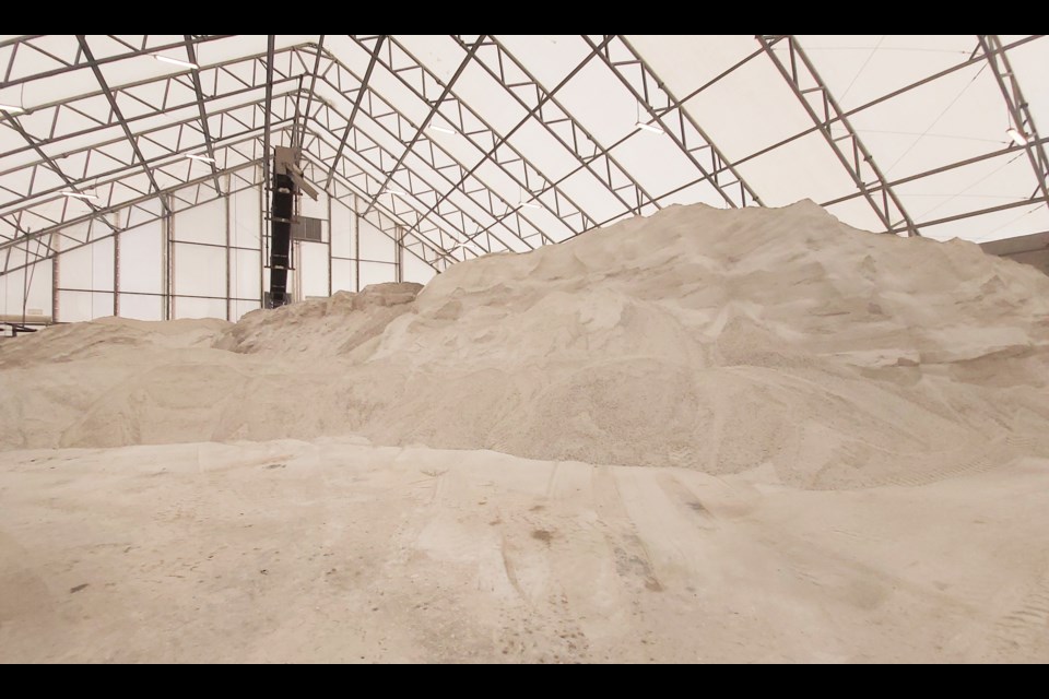 The city stores its road salt and vehicles at the public works yard on Municipal Street. File photo by