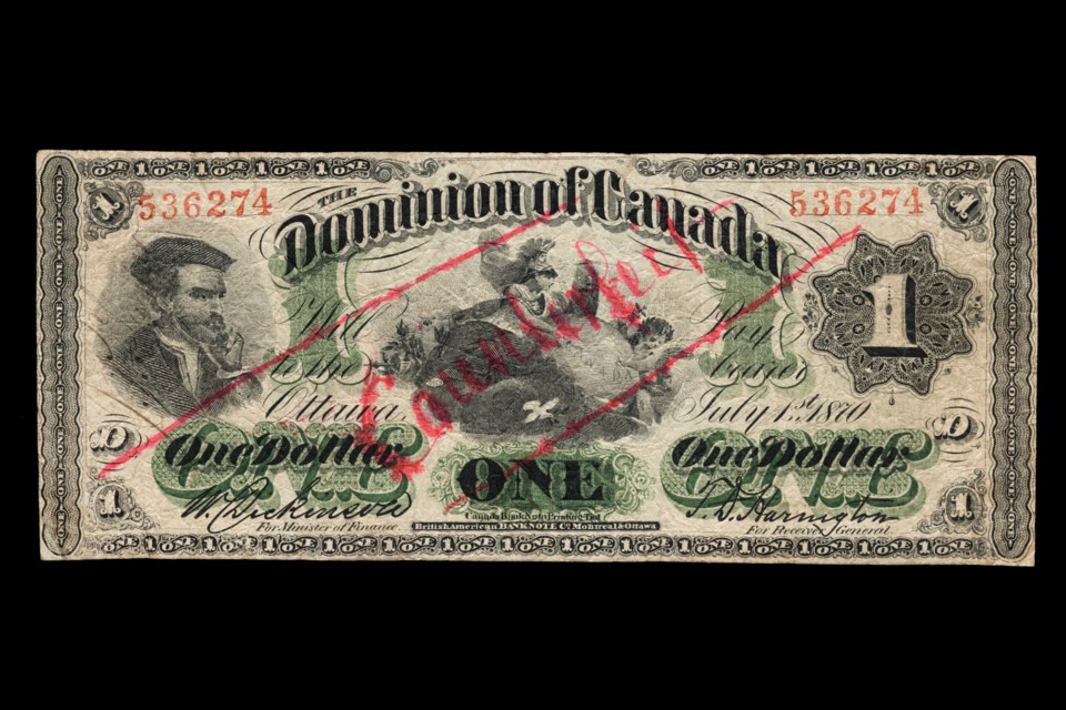 Counterfeit Canadian currency.