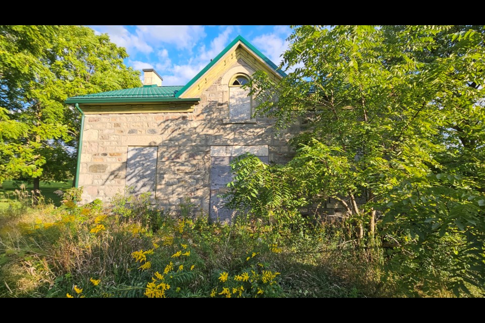 The James Hanlon farmhouse is proposed to be relocated within the site at 331 Clair Rd. E.